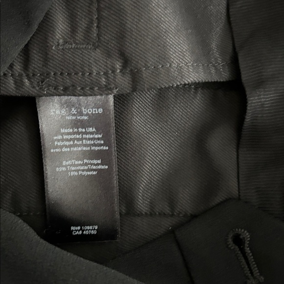 Women’s Rag Bone Black Sz 00 Meki Side Stripe Pants Triacetate/Poly Blend - Picture 9 of 9